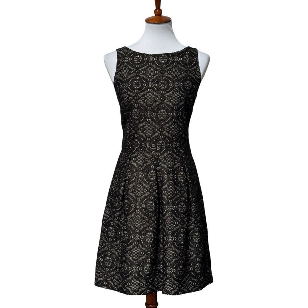 Banana Republic Women’s Black Lace Cocktail A-line Sleeveless Dress Size 8